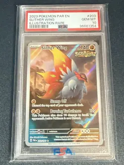 Slither Wing 203/182 Pokemon Paradox Rift PSA 10 GEM MINT Illustration Rare EN - Image 1