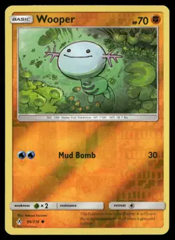 Wooper 96/214 Common Unbroken Bonds Pokemon Reverse Holo NM/M - Image 1