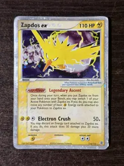 Pokemon TCG “Zapdos ex” 116/112 FireRed & LeafGreen Holo 2004 DMG - Image 1