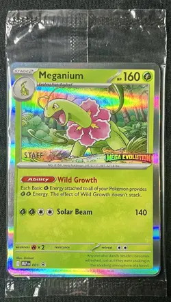 Pokemon Mega Evolutions STAFF Promos - SEALED Pack Of 4 - Image 1