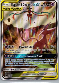 Espeon & Deoxys GX SM240 Holo Promo SM Promos Pokemon Holo Near Mint - Image 1