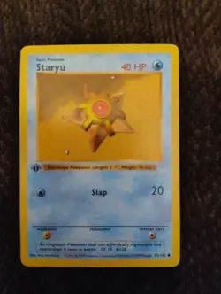 Pokemon 1st EDITION Shadowless Staryu #65/102 - 1999 Base Set - LP - Image 1