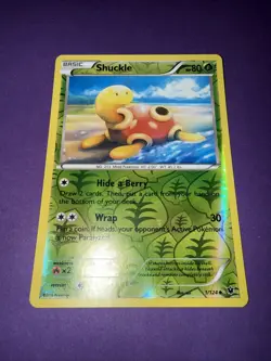 Shuckle 1/124 Uncommon Fates Collide Pokemon Reverse Holo Moderately Played - Image 1