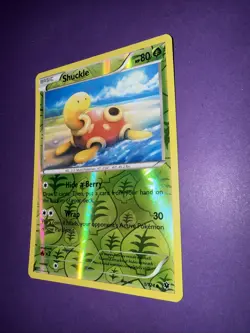 Shuckle 1/124 Uncommon Fates Collide Pokemon Reverse Holo Moderately Played - Image 3