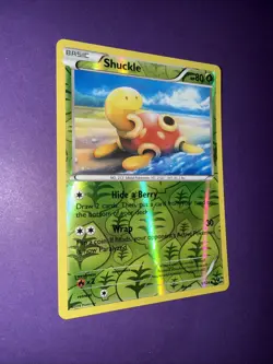 Shuckle 1/124 Uncommon Fates Collide Pokemon Reverse Holo Moderately Played - Image 4
