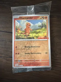 Pokemon SEALED Charmander 004/165 Gamestop Exclusive Promo Reverse Holofoil!! - Image 1