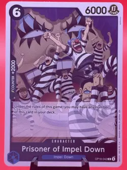 One Piece TCG CCG Prisoner of Impel Down OP16-042 The Time of Battle Foil Rare - Image 1