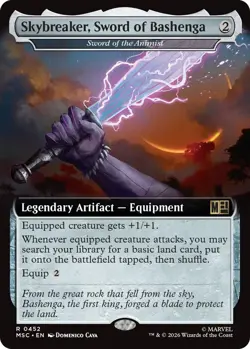 x1 Skybreaker, Sword of Bashenga - Sword of the Animist - Extended Art R MTG Com - Image 1