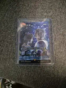 Magic: The Gathering Stay with Me Enchantment FFX M0031 Square Enix Blue - Image 1