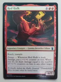 MTG Red Hulk Marvel Super Heroes Foil Uncommon - Image 1