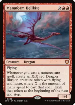 4x Manaform Hellkite MTG - Commander: Secrets of Strixhaven - NM-Mint - Image 1