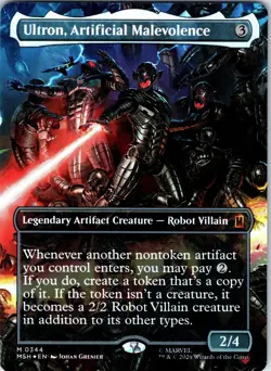 Ultron, Artificial Malevolence (Borderless) Foil M Marvel Super Heroes 344 NM - Image 1