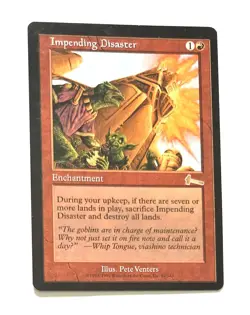 Magic the Gathering * MTG * 1 x Impending Disaster * Urza's Legacy * LP - Image 1