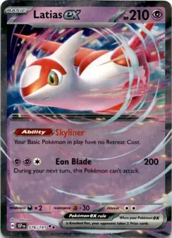 Latias ex 076/191 Double Rare Surging Sparks Pokemon Holo Near Mint - Image 1