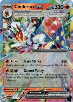 Cinderace ex 038/217 Double Rare Ascended Heroes Pokemon Holo Near Mint - Image 1