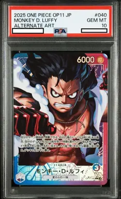PSA10 Monkey D. Luffy L OP11-040 Leader Parallel One Piece Card Game Japan - Image 4