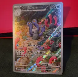 Wugtrio Pokemon TCG S&V Paldean Fates Illustration Rare Holo - Image 1