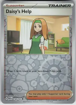 Daisy's Help 158/165 Uncommon 151 Pokemon Reverse Holo Near Mint - Image 1
