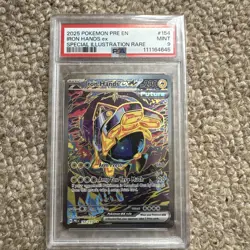 Pokemon Iron Hands EX 154/131 Prismatic Evolutions SIR PSA 9 MINT - Image 1