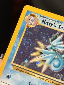 Misty's Seadra (Prerelease) 009/132 Promo SWIRL WoTC Promo Pokemon Card NM - Image 2