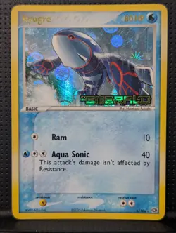 KYOGRE REVERSE HOLO STAMP 6/106 EX EMERALD POKEMON ENGLISH LP - Image 1