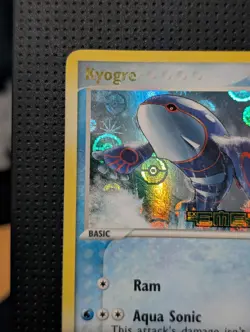 KYOGRE REVERSE HOLO STAMP 6/106 EX EMERALD POKEMON ENGLISH LP - Image 2