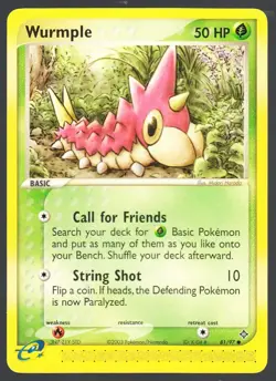 Wurmple 81/97 Pokemon EX Dragon NM - Image 1