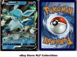2021 Pokemon, Evolving Skies, #040/203 Glaceon V, Holo Ultra Rare - Image 1