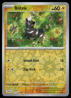 Blitzle 031/086 Common White Flare Pokemon Reverse Holo Near Mint - Image 1