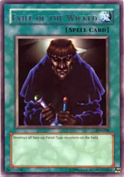 Yugioh! MP Exile of the Wicked - TP4-008 - Rare - Unlimited Edition Moderately P - Image 1