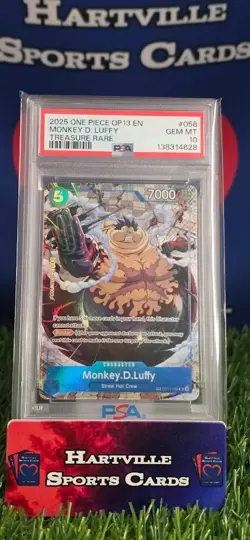 2025 One Piece Monkey D. Luffy Treasure Rare #OP11-058 PSA 10 GEM MINT - Image 1