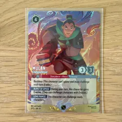 Disney Lorcana Mulan Charging Ahead FOIL Promo DLC Challenge 3/C2 EN NM Rare - Image 1