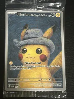 Pokemon x Van Gogh: Pikachu with Grey Felt Hat - 085 Promo Card - Sealed - Image 1