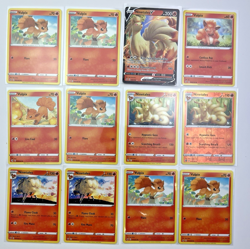 12 Card Lot Vulpix Ninetales Reverse Holo Pokemon TCG ultra rare v common - Image 1