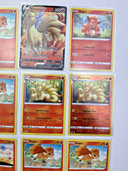 12 Card Lot Vulpix Ninetales Reverse Holo Pokemon TCG ultra rare v common - Image 3