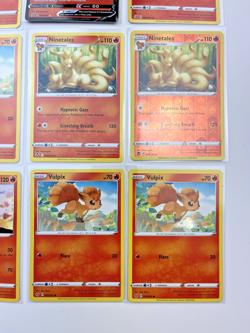 12 Card Lot Vulpix Ninetales Reverse Holo Pokemon TCG ultra rare v common - Image 4