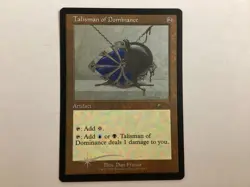 MTG SLD TALISMAN OF DOMINANCE Foil Etched Retro Frame NM (BIN) Graded Power - Image 1