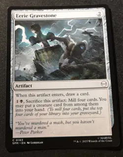 Eerie Gravestone X2 - SPM - MTG - EN - NM - 0163 - Image 1