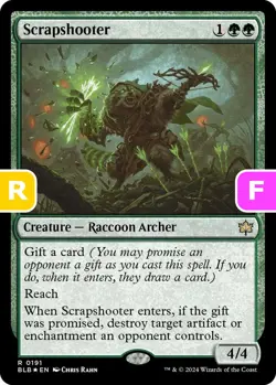 MTG Scrapshooter BloomBurrow Rare Creature Raccoon Archer NM-Foil - Image 1