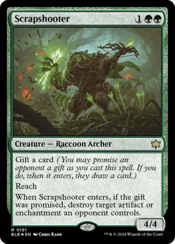 MTG Scrapshooter BloomBurrow Rare Creature Raccoon Archer NM-Foil - Image 2