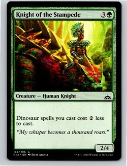 Magic the Gathering Knight of the Stampede Rivals of Ixalan MTG Free Shipping! - Image 1