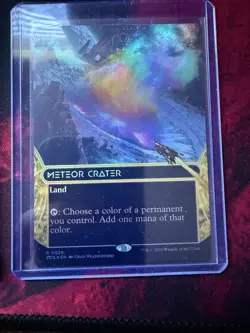 Meteor Crater 0026 (Borderless Foil) - Edge Of Eternities: Stellar Sights MTG - Image 1