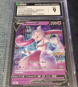 The Pokemon Company Mewtwo V SWSH223 CGC 9 SWSH Black Star Promo Holo 2022 - Image 1