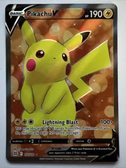 Pokemon Pikachu V 157/172 FULL ART NM - AMAZING CONDITION - HIGH 10+ - Image 1