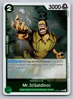 Starter Deck EX: Luffy & Ace #ST30-014 Mr.3(Galdino) - Image 1