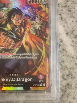 One Piece Monkey D. Dragon Alt Art Parallel Leader OP07-001 PSA 10 - Image 4