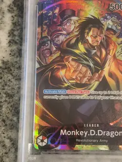 One Piece Monkey D. Dragon Alt Art Parallel Leader OP07-001 PSA 10 - Image 5