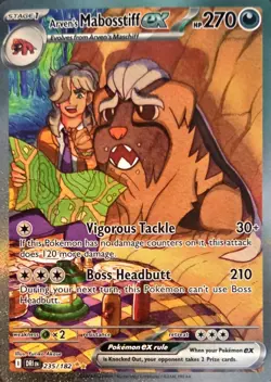 2025 Pokemon TCG, Arven's Mabosstiff ex 235/182 Sv10: Destined Rivals, EBP-0107 - Image 1