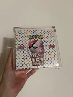 Pokemon 151 Japanese Booster Box SV2a - Factory Sealed with Acrylic Case 4521329346038 - Image 1