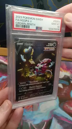 2023 Pokemon TCG SWSH Crown Zenith FA/Hoopa V GG53/GG70 Full Art PSA 10 - Image 2